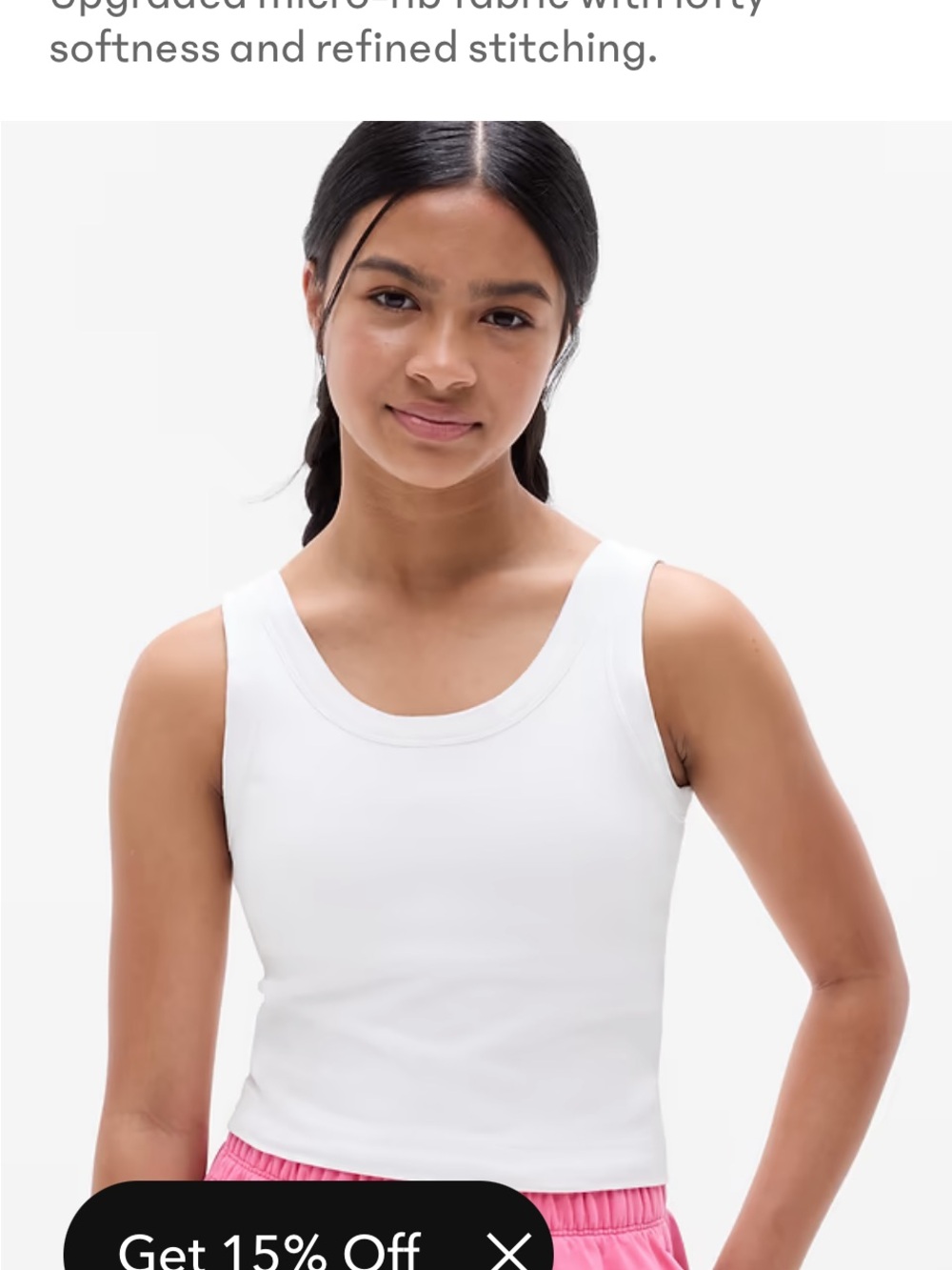 Athleta White Girls' Tank Top